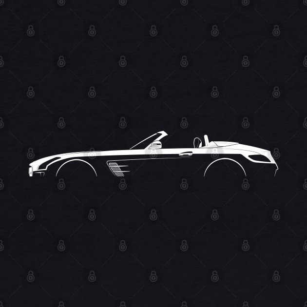 Mercedes-Benz SLS AMG GT Roadster (R197) Silhouette by Car-Silhouettes